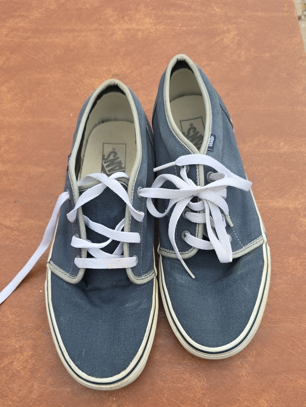 Vans Men's Low-Top Canvas Sneakers in Navy with White Laces